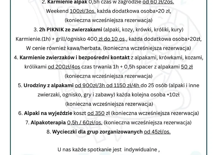 Lantgård Kaszuby, Z Alpakami- Z Lazienka *